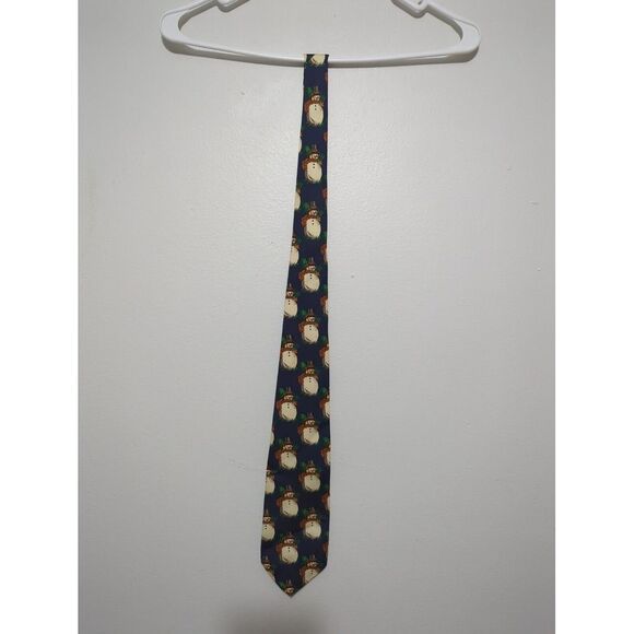 Vintage Robert Talbott for‎ Nordstrom Mens Silk Snowman Print Holiday Dress Tie - Picture 1 of 5